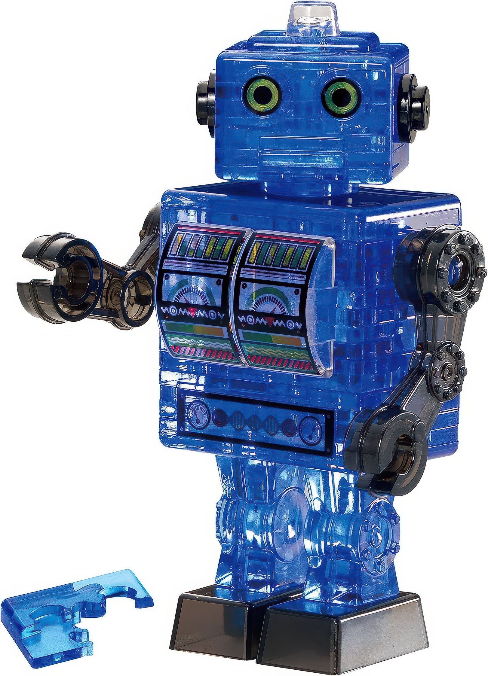 beverly-50203-blue-tinplate-robot-39-pieces-crystal-3d-puzzle