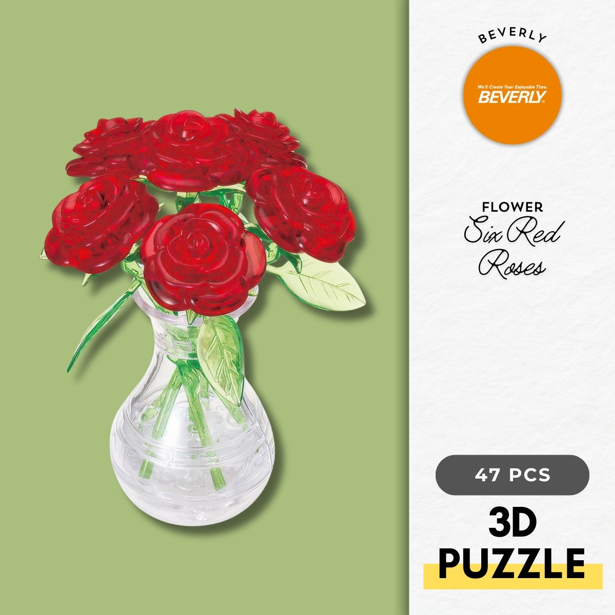 beverly-50208-flower-six-red-roses-47-pieces-crystal-3d-puzzle