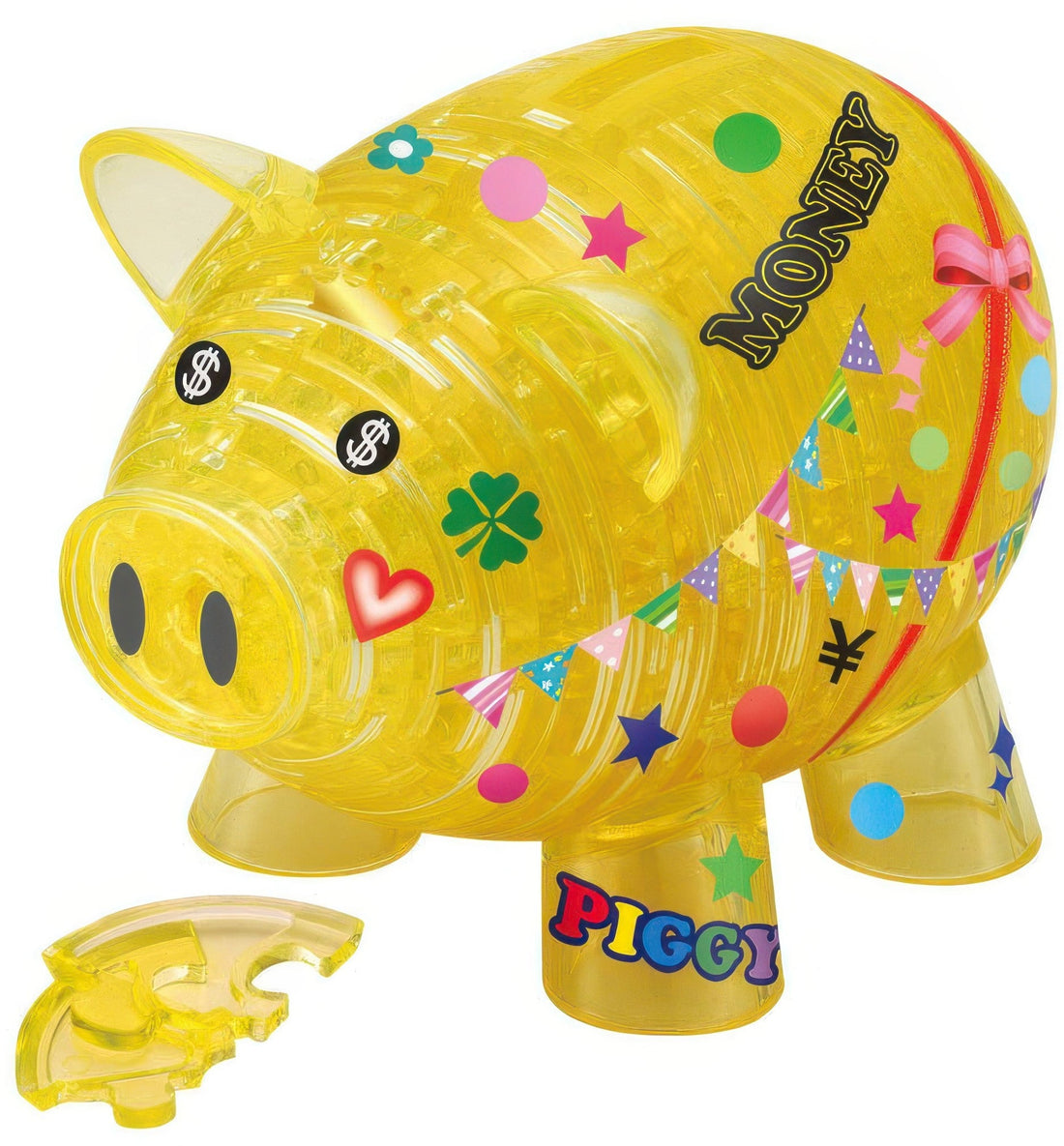 beverly-50224-animal-yellow-piggy-bank-93-pieces-crystal-3d-puzzle