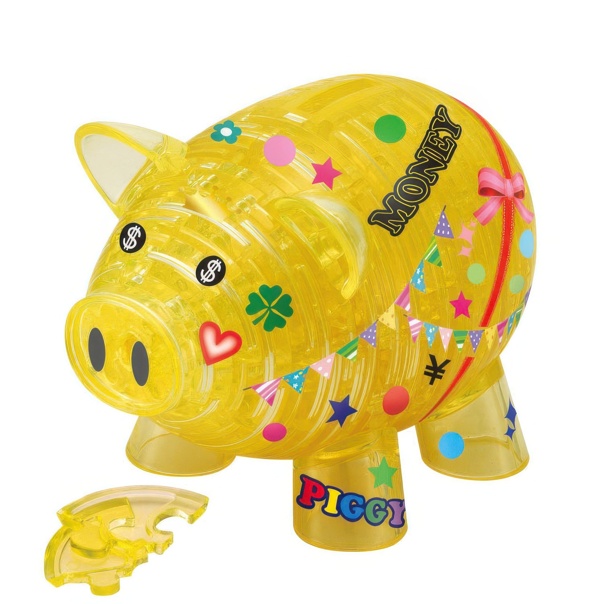 beverly-50224-animal-yellow-piggy-bank-93-pieces-crystal-3d-puzzle