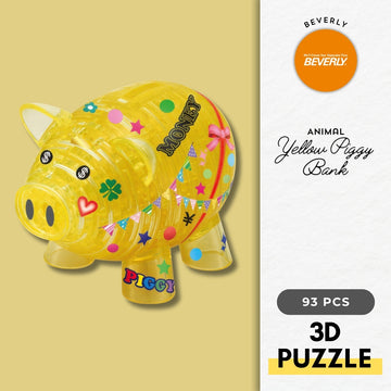 beverly-50224-animal-yellow-piggy-bank-93-pieces-crystal-3d-puzzle