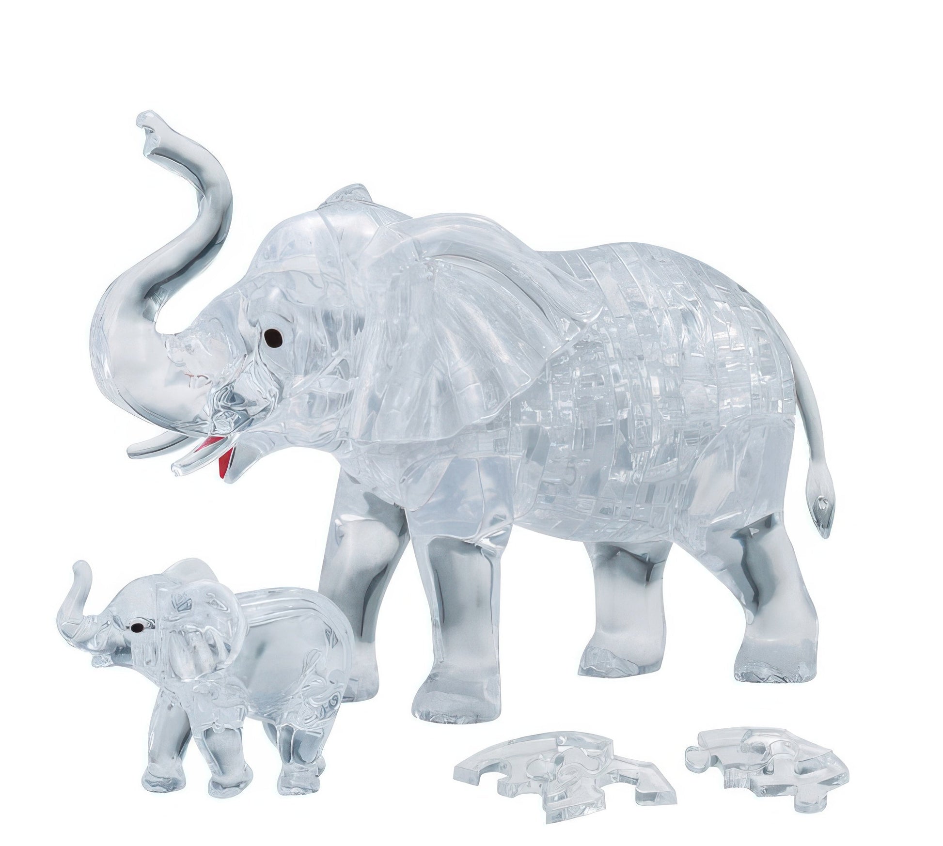 beverly-50229-animal-clear-elephant-46-pieces-crystal-3d-puzzle