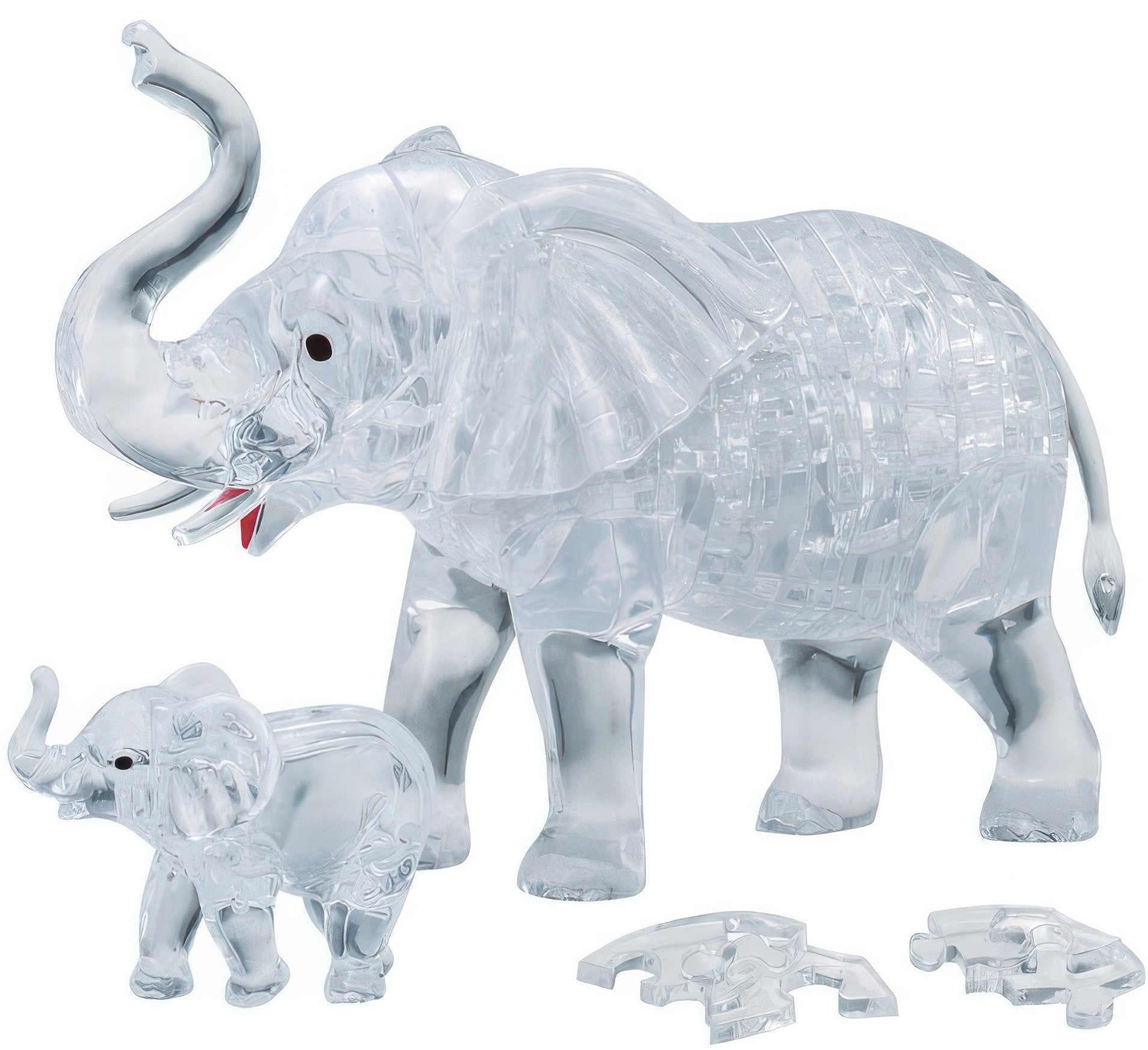 beverly-50229-animal-clear-elephant-46-pieces-crystal-3d-puzzle