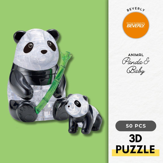 Beverly 50232　Animal • Panda & Baby　50 Pieces Crystal 3D Puzzle