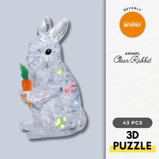 Beverly 50233　Animal • Clear Rabbit　43 Pieces Crystal 3D Puzzle