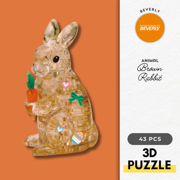 beverly-50234-animal-brown-rabbit-43-pieces-crystal-3d-puzzle