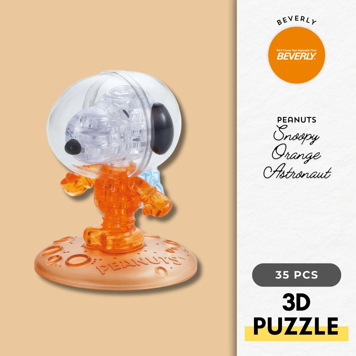 beverly-50241-peanuts-snoopy-orange-astronaut-35-pieces-crystal-3d-puzzle