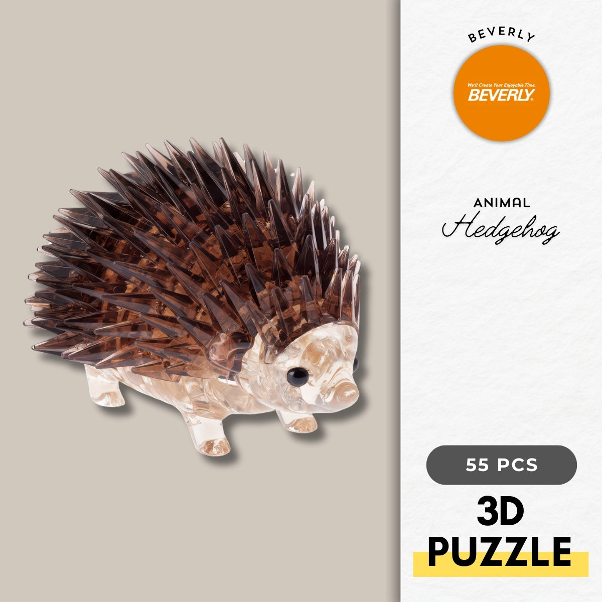 beverly-50283-animal-hedgehog-55-pieces-crystal-3d-puzzle