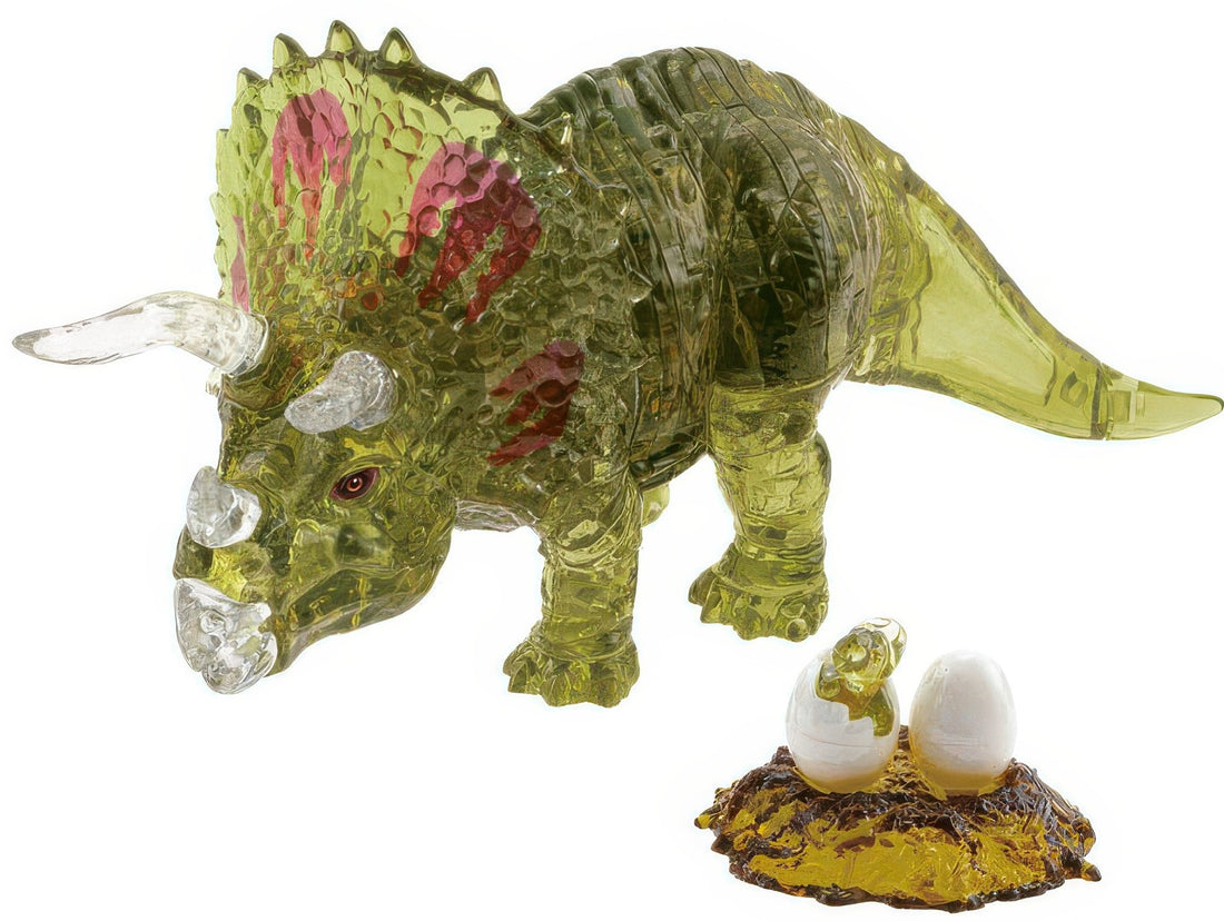 beverly-50286-dinosaur-triceratops-green-61-pieces-crystal-3d-puzzle