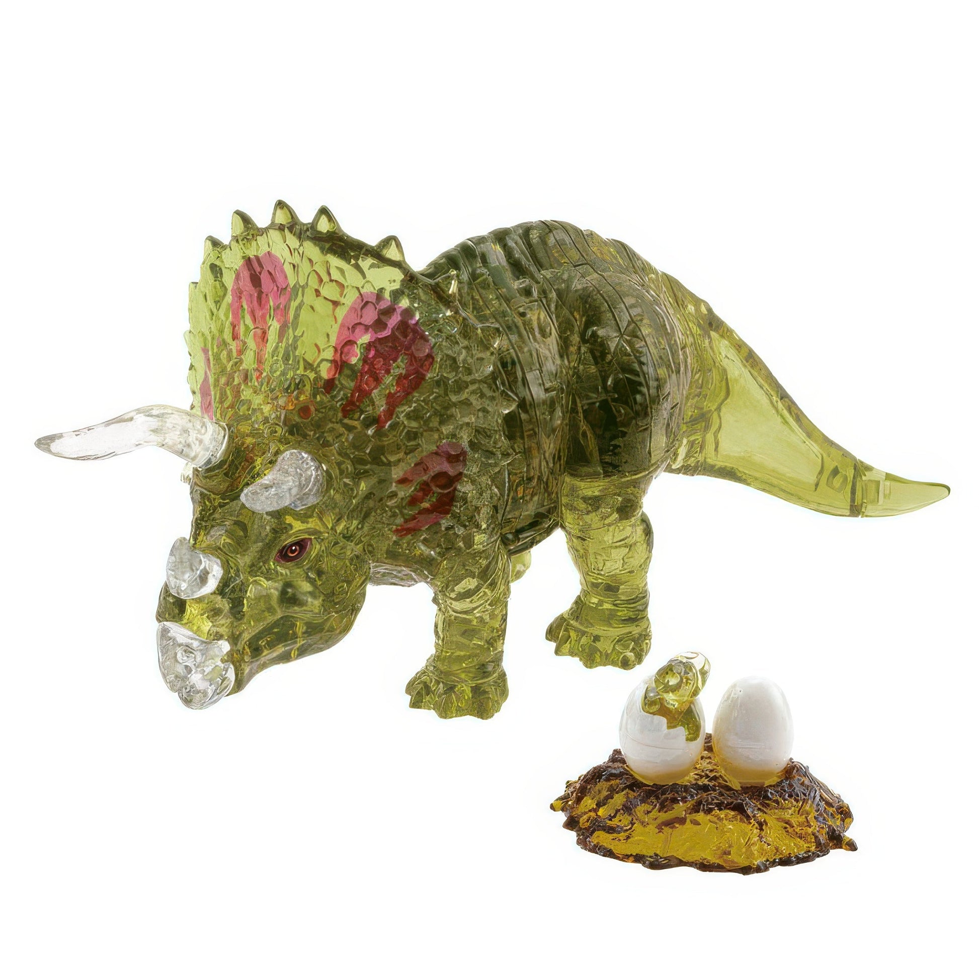 beverly-50286-dinosaur-triceratops-green-61-pieces-crystal-3d-puzzle