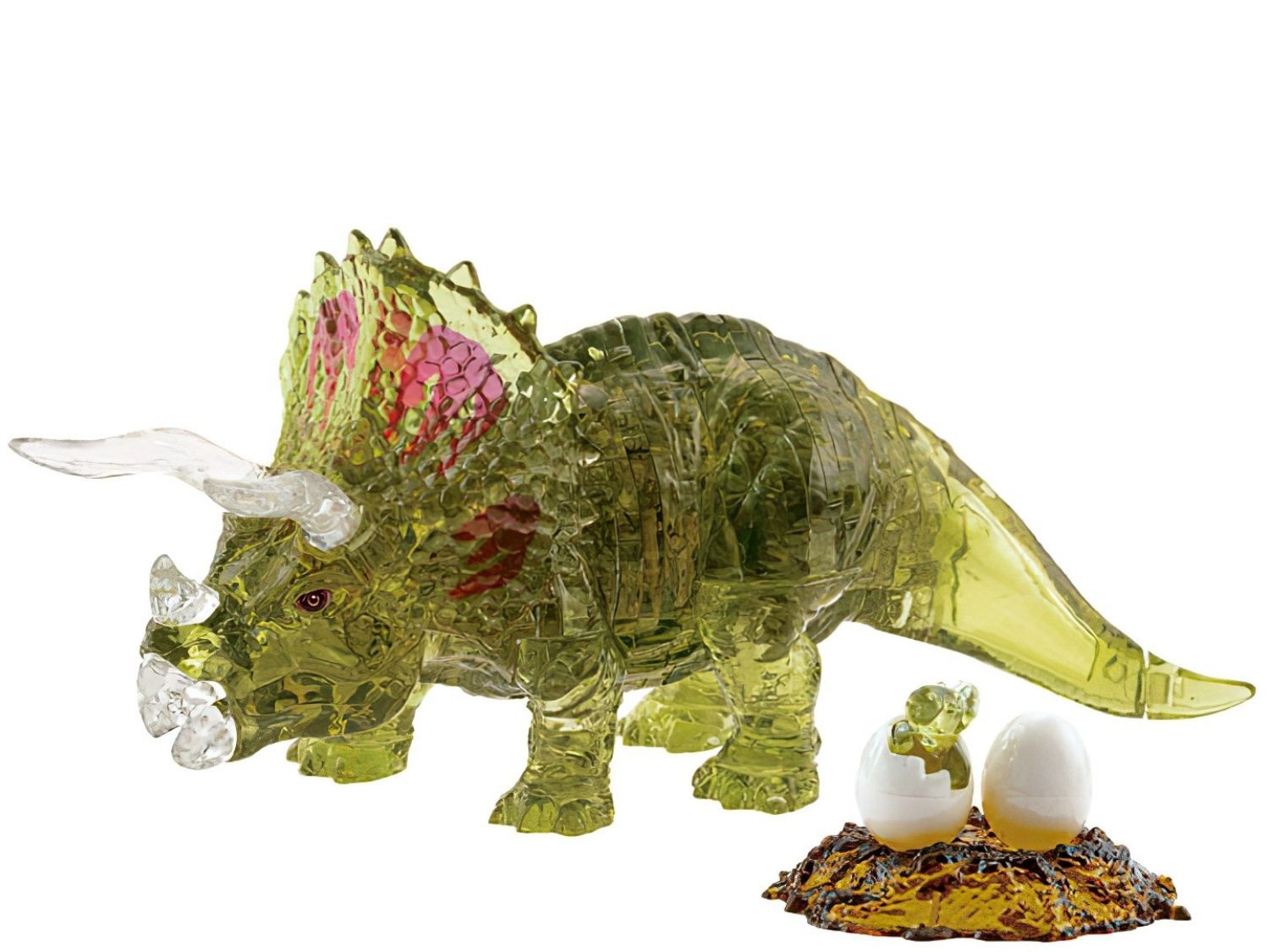 Beverly • Creature • Triceratops Green　61 PCS　Crystal 3D Puzzle