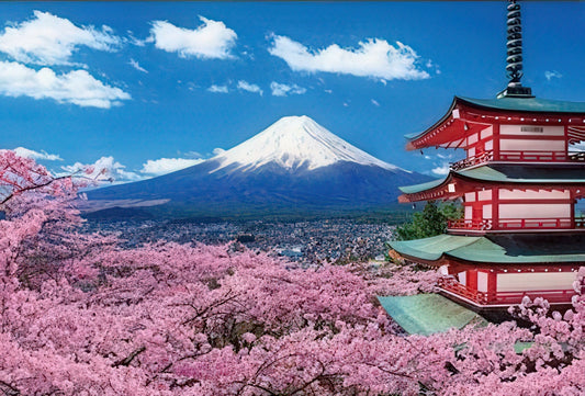 Beverly 51-110　Scenery • Mount Fuji and Sengen Shrine with Blooming Sakura　1000 Pieces Jigsaw Puzzle