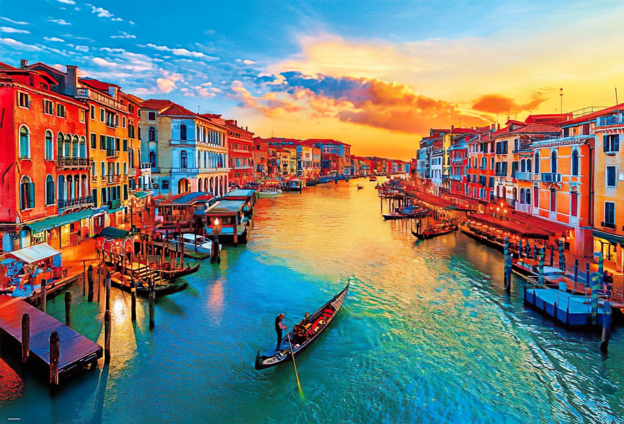 Beverly • Scenery • Venice Dyed in Sunset　1000 PCS　Jigsaw Puzzle