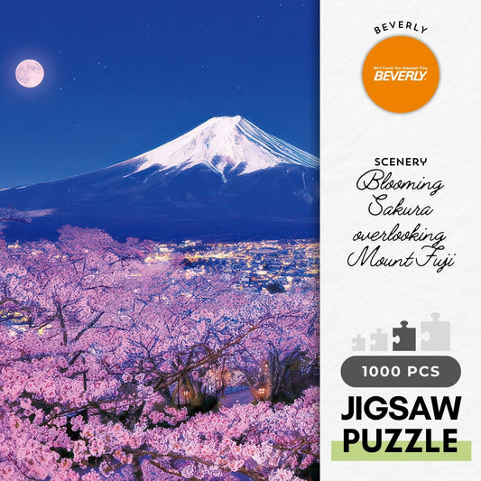 Beverly 51-276　Scenery • Kawaguchi Asama Shrine and Blooming Sakura overlooking Mount Fuji　1000 Pieces Jigsaw Puzzle