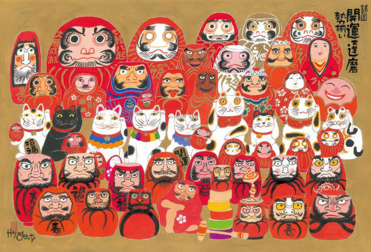 Beverly 61-334　Illustration • Lucky Daruma　1000 Pieces Jigsaw Puzzle