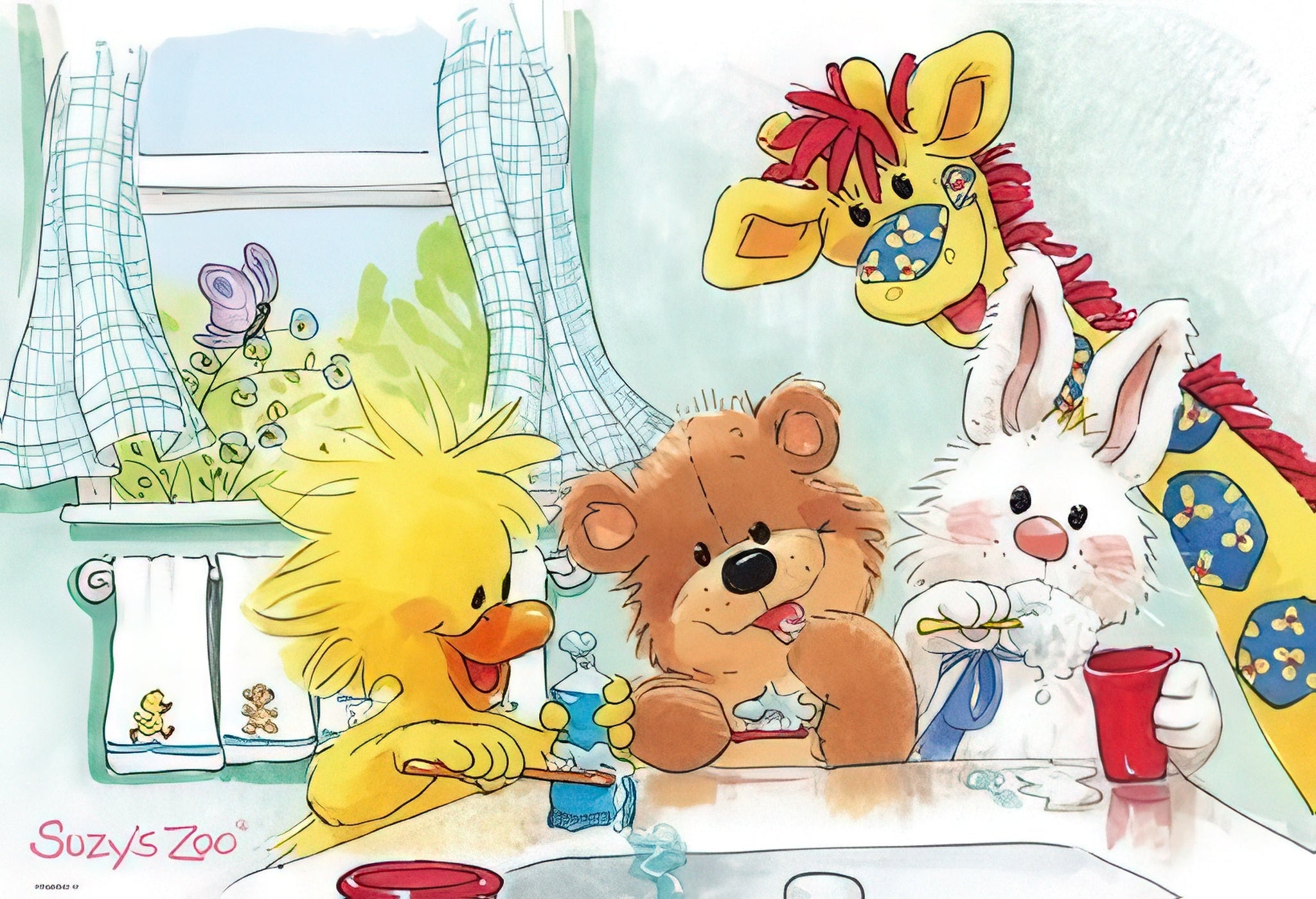 beverly-61-342-suzy's-zoo-tooth-brushing-1000-pieces-jigsaw-puzzle