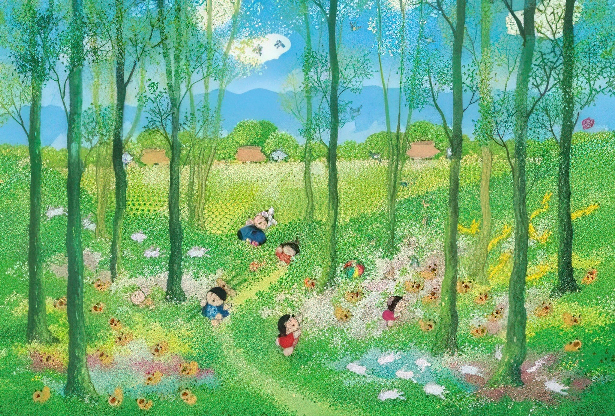 beverly-61-384-illustration-the-world-of-japanese-folk-tales-spring-children-1000-pieces-jigsaw-puzzle