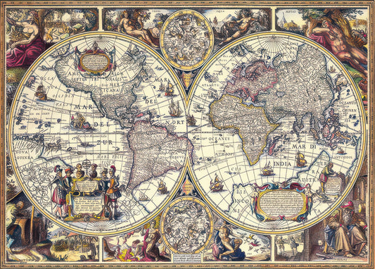 Beverly 66-101　Antique World Map　600 Pieces Jigsaw Puzzle