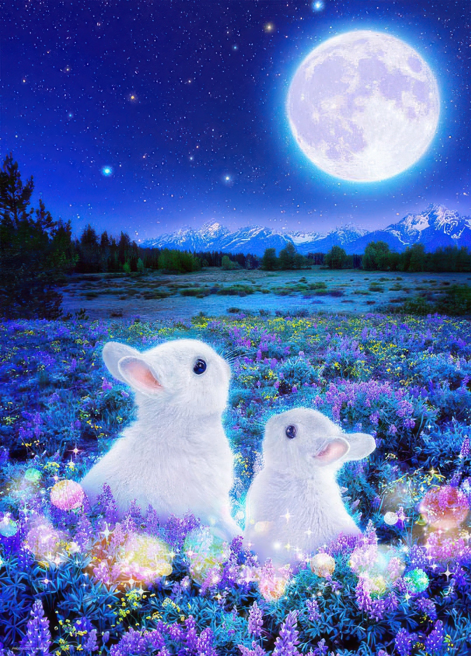 beverly-66-109-animal-rabbits-awaiting-the-moon-600-pieces-jigsaw-puzzle