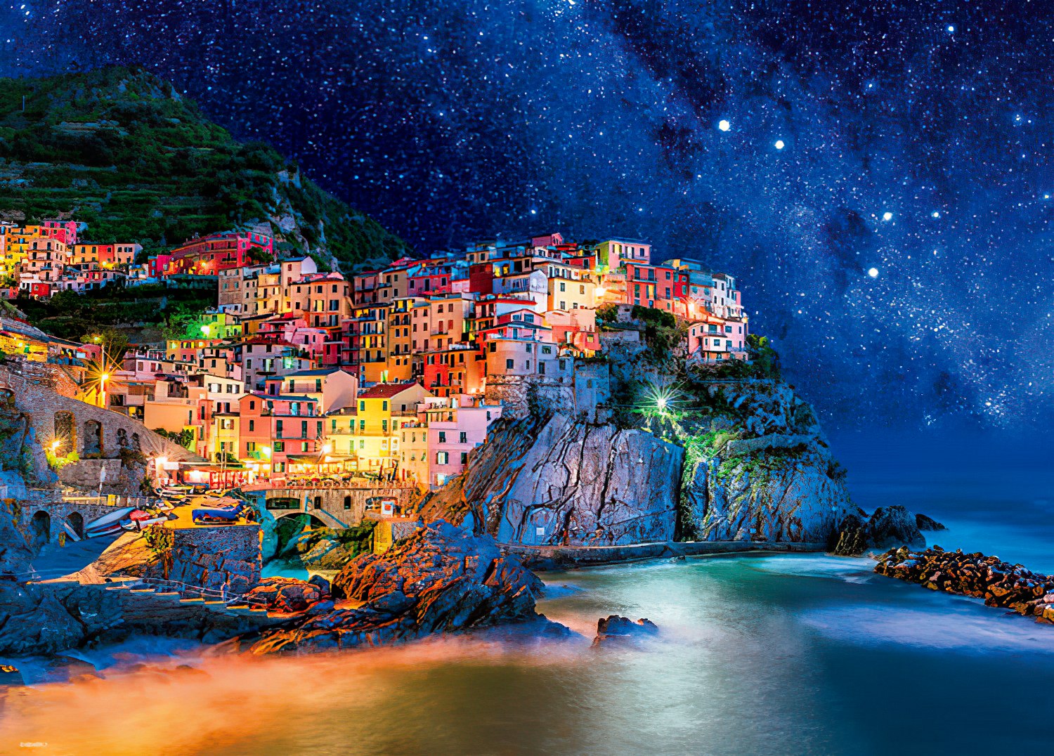 Beverly • Scenery • Starry Sky Cinque Terre　600 PCS　Jigsaw Puzzle