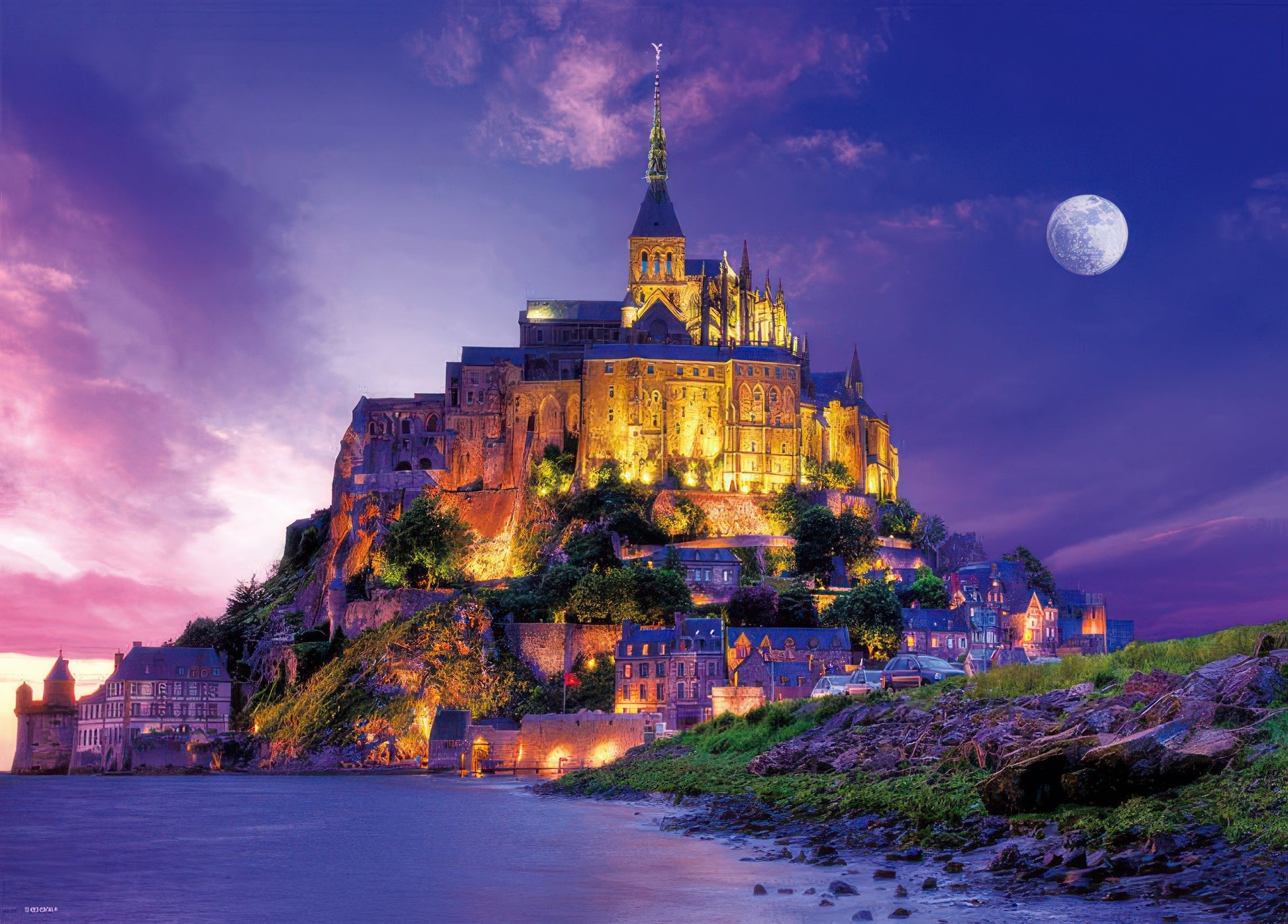 beverly-66-130-scenery-twilight-mont-saint-michel-600-pieces-jigsaw-puzzle