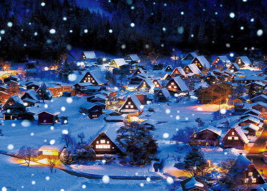 Beverly 66-136　Scenery • Snowing Shirakawa-go　600 Pieces Jigsaw Puzzle