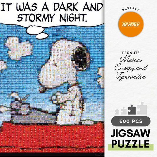 Beverly 66-146　Peanuts • Mosaic Snoopy and Typewriter　600 Pieces Jigsaw Puzzle