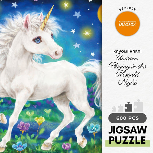 Beverly 66-176　Unicorn Playing in the Moonlit Night　600 Pieces Jigsaw Puzzle