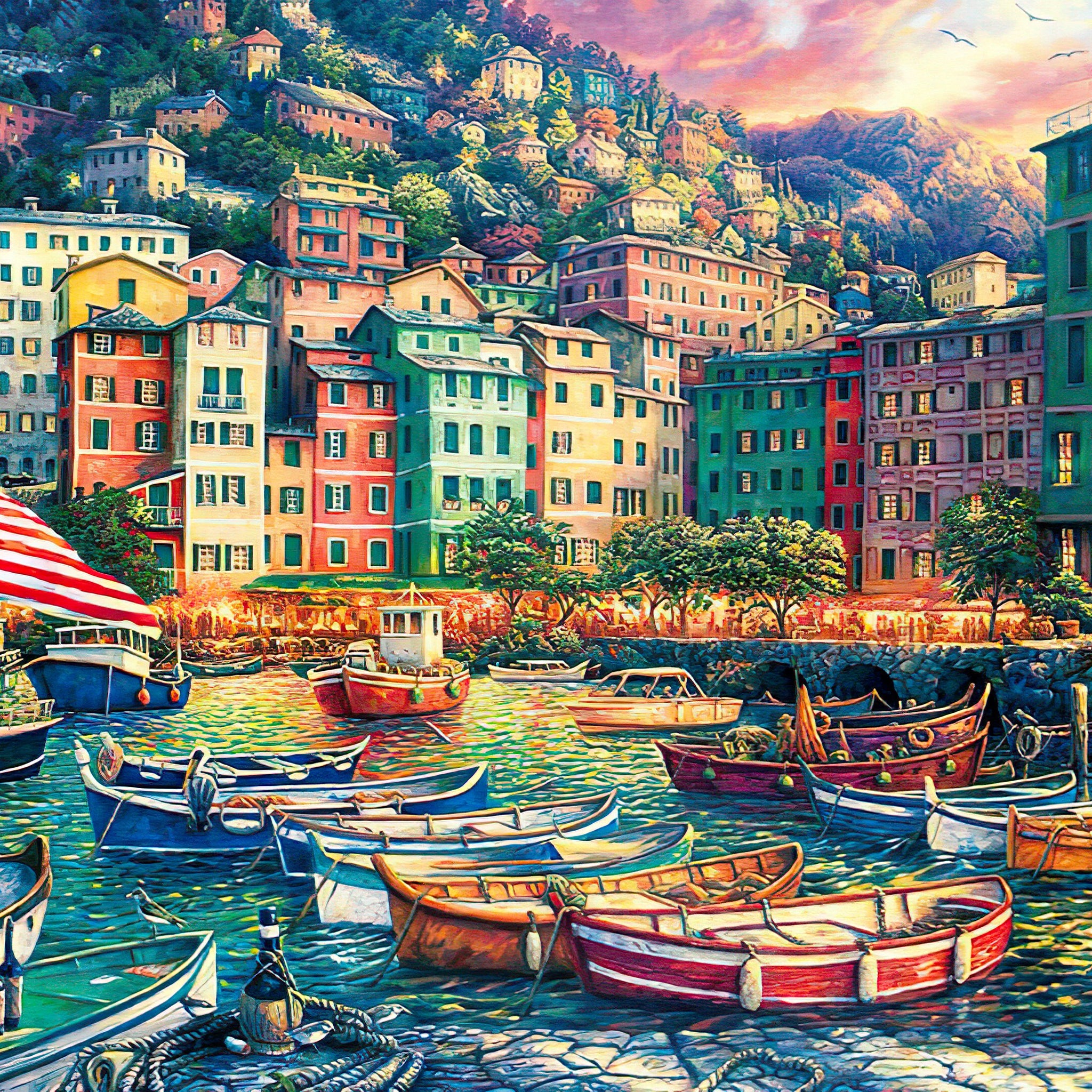 Beverly • Chuck Pinson • Beautiful Harbour at Dusk　600 PCS　Jigsaw Puzzle