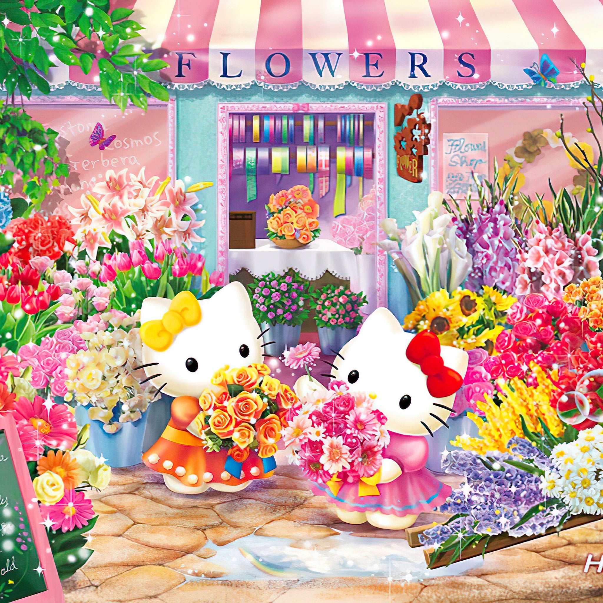Beverly • Sanrio • Hello Kitty's Flower Shop　600 PCS　Jigsaw Puzzle