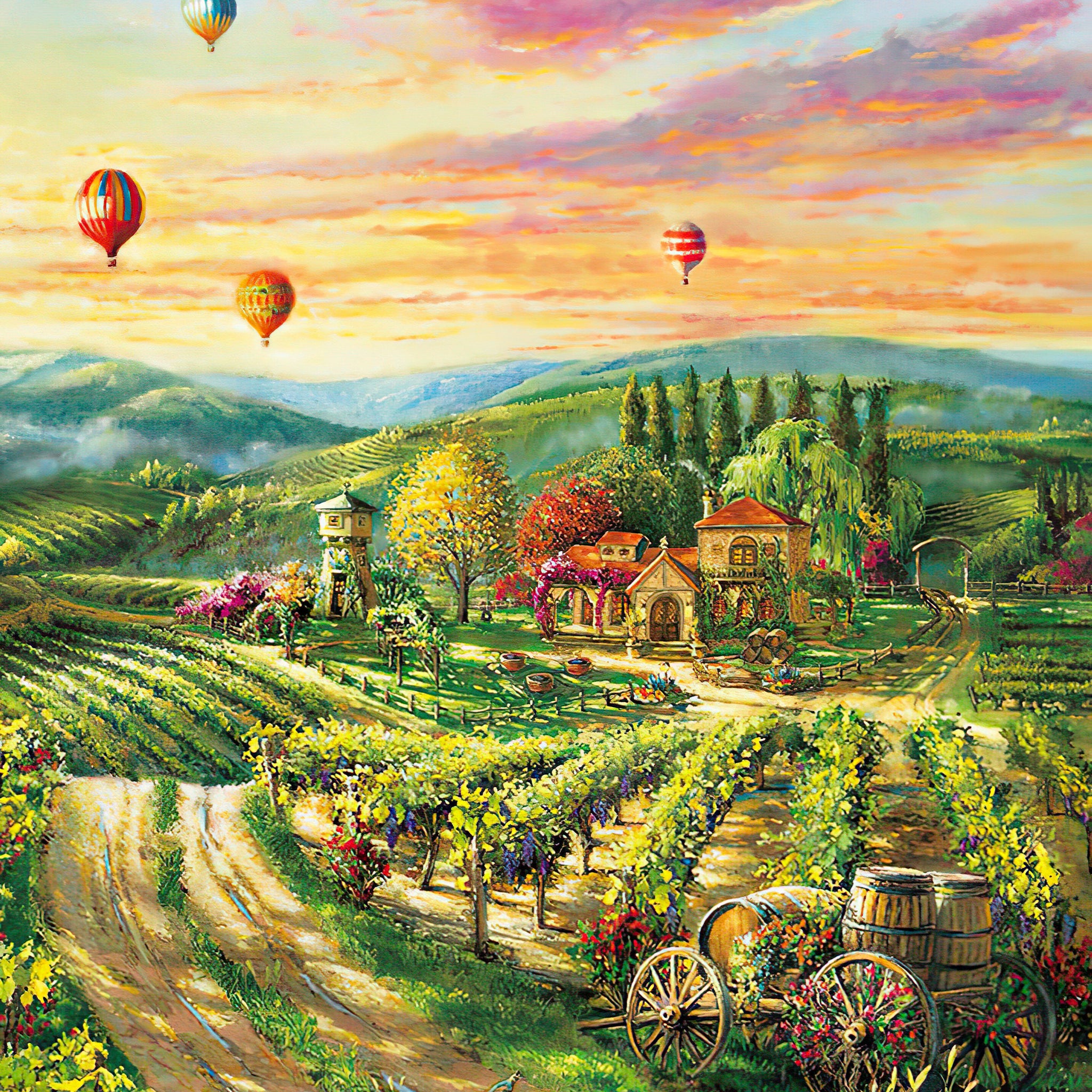 Beverly • Thomas Kinkade • Peaceful Valley Vineyard　600 PCS　Jigsaw Puzzle