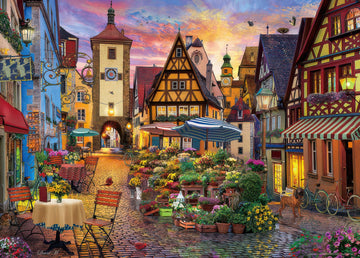 beverly-66-209-illustration-flower-decorated-rothenburg-600-pieces-jigsaw-puzzle