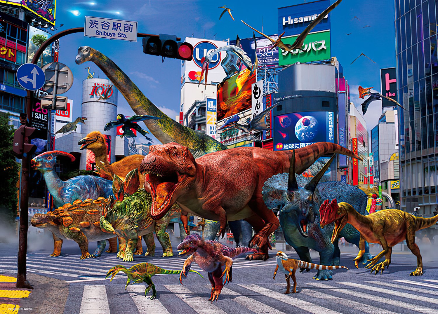 Beverly • Masato Hattori • Dinosaur in Shibuya　600 PCS　Jigsaw Puzzle