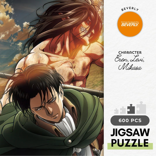 Beverly 66-226　Attack on Titan • Eren, Levi, Mikasa　600 Pieces Jigsaw Puzzle