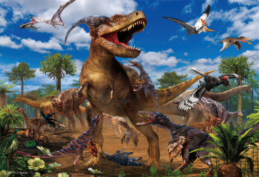 Beverly 80-002　Dinosaur • Tyrannosaurus VS. Velociraptor　80 Pieces Jigsaw Puzzle