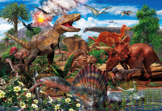 Beverly 80-016　Cretaceous Dinosaurs　80 Pieces Jigsaw Puzzle