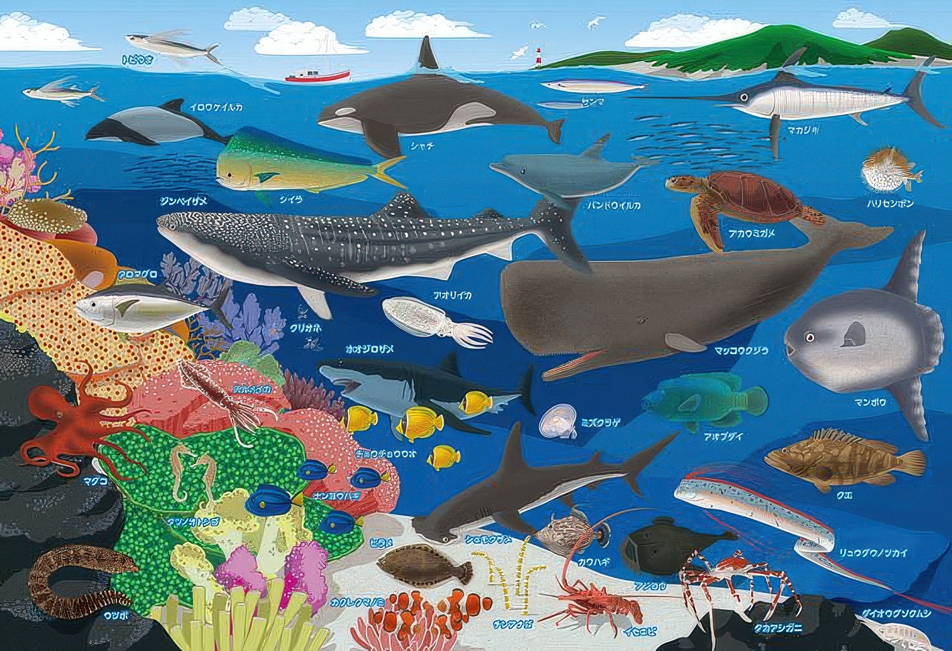 beverly-80-029-animal-let-s-learn-sea-creatures-80-pieces-jigsaw-puzzle