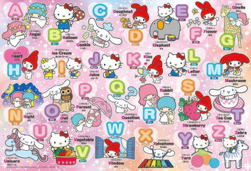 beverly-80-030-sanrio-characters-let's-learn-the-alphabet-80-pieces-kids-puzzle