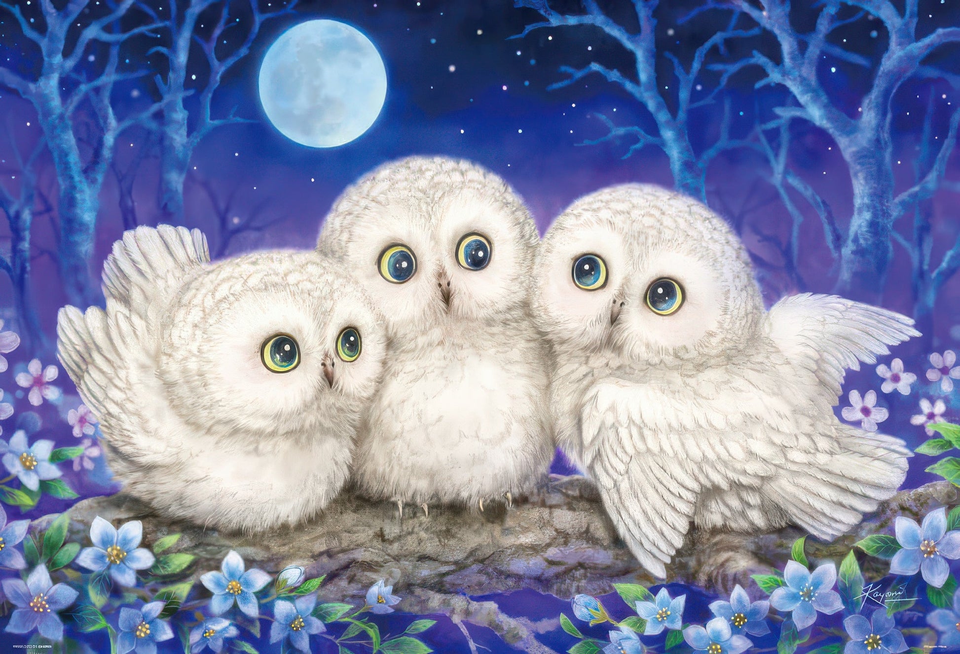 beverly-81-114-whispers-of-the-forest---owl-triplets-1000-pieces-jigsaw-puzzle