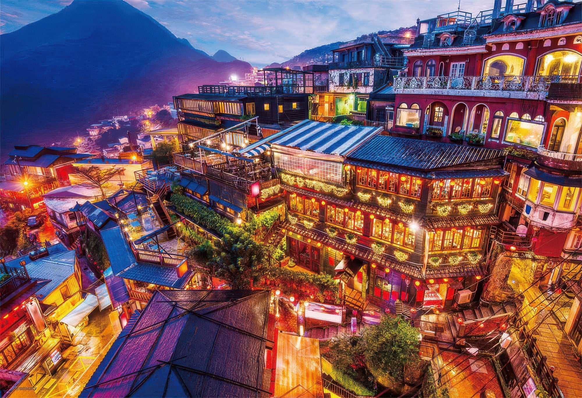 beverly-83-086-jiufen-with-glowing-lights-300-pieces-jigsaw-puzzle