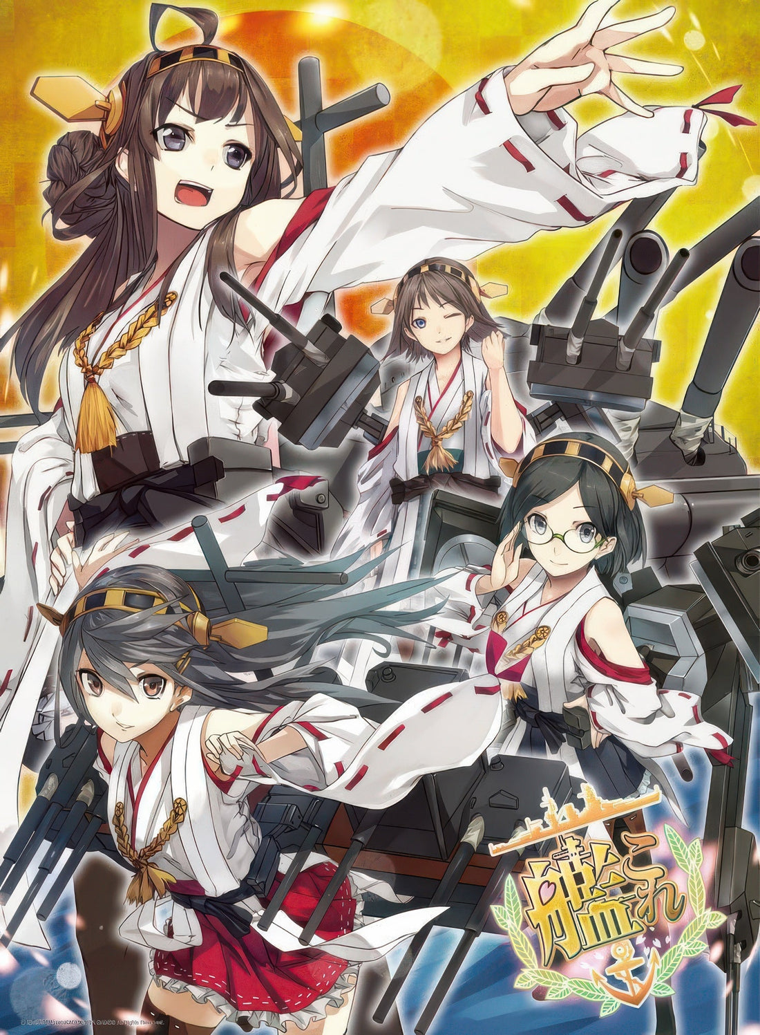 beverly-85-111-kantai-collection-battleships-kongo,-hiei,-haruna,-kirishima-500-pieces-jigsaw-puzzle