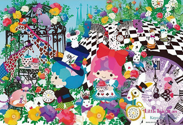 beverly-93-087-little-twin-stars-x-kiki-and-lala's-alice-in-wonderland-300-pieces-jigsaw-puzzle
