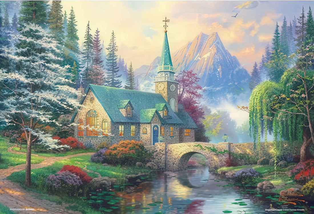 beverly-93-090-church-with-fragrant-dogwoods-300-pieces-jigsaw-puzzle