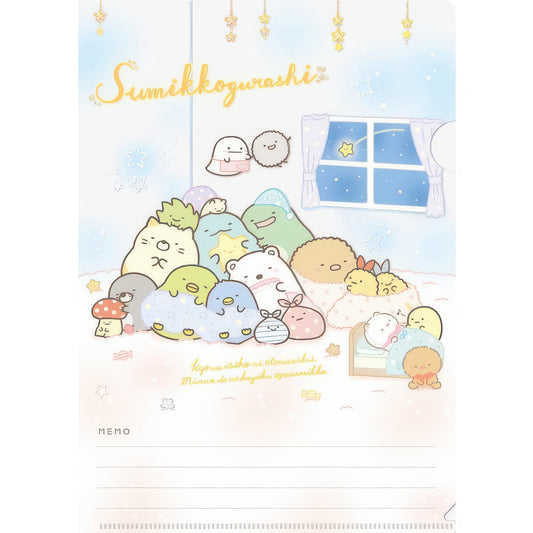 Beverly CF-091　Sumikko Gurashi • Writeable Clear File / Overnight Party　Misc Goods