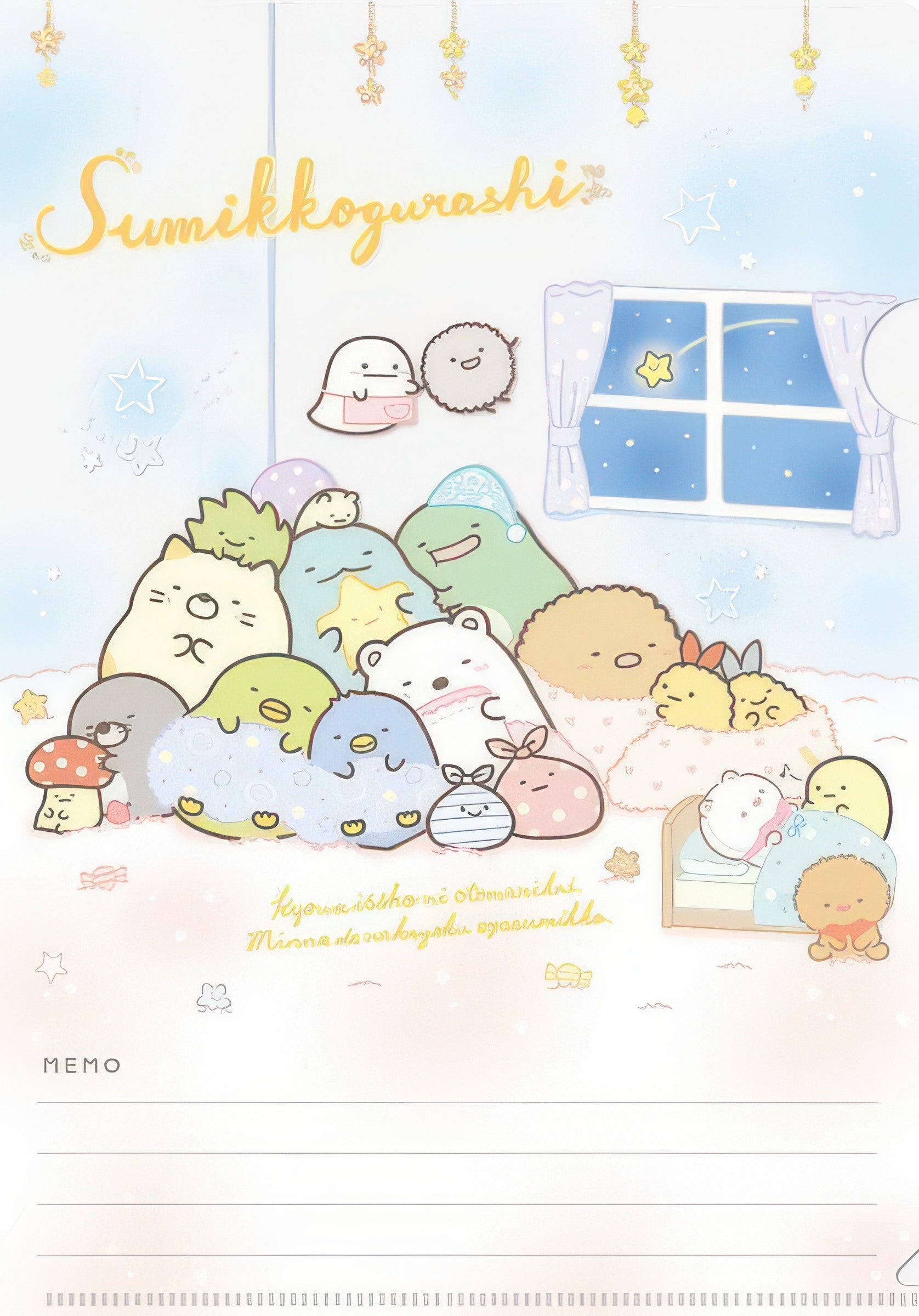 beverly-cf-091-sumikko-gurashi-writeable-clear-file-overnight-party-misc-goods