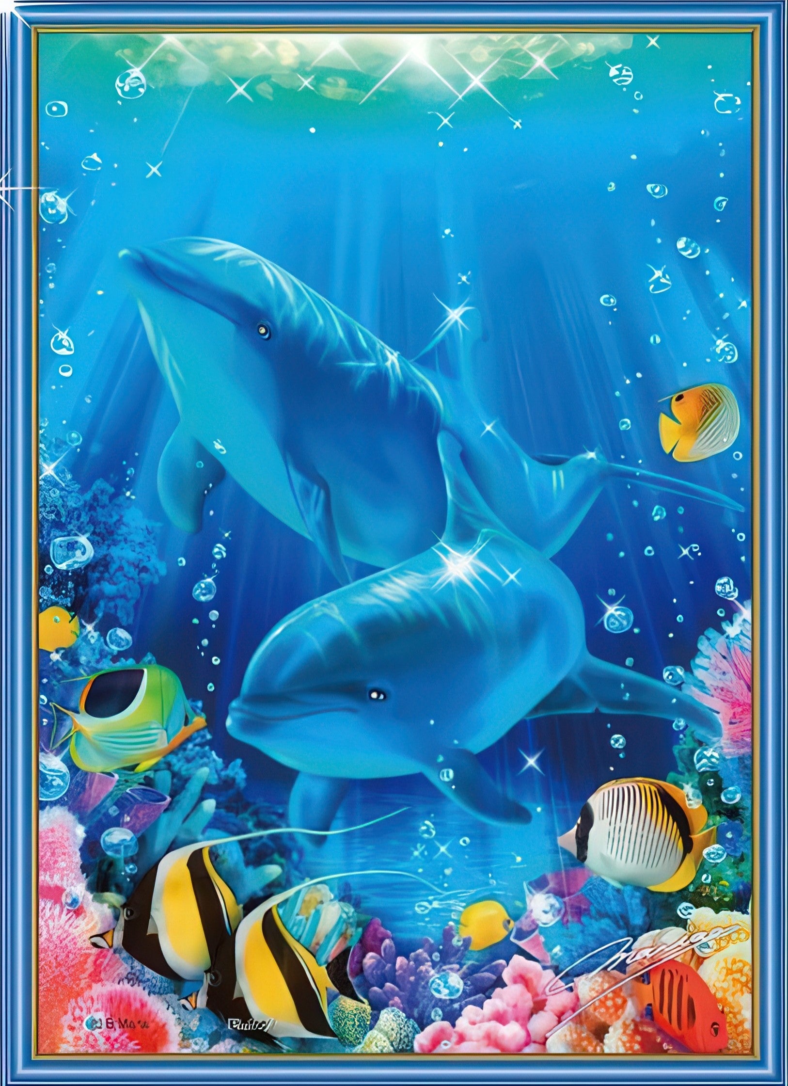 beverly-cjp-016-animal-dolphin-smile-165-pieces-crystal-jigsaw-puzzle