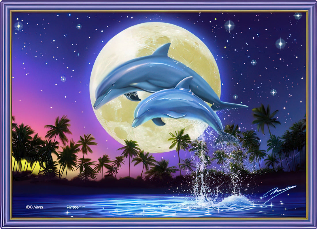 beverly-cjp-017-dolphins-moon-165-pieces-jigsaw-puzzle