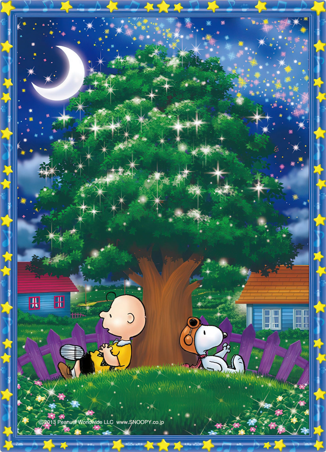 beverly-cjp-019-peanuts-under-the-starry-sky-165-pieces-crystal-jigsaw-puzzle