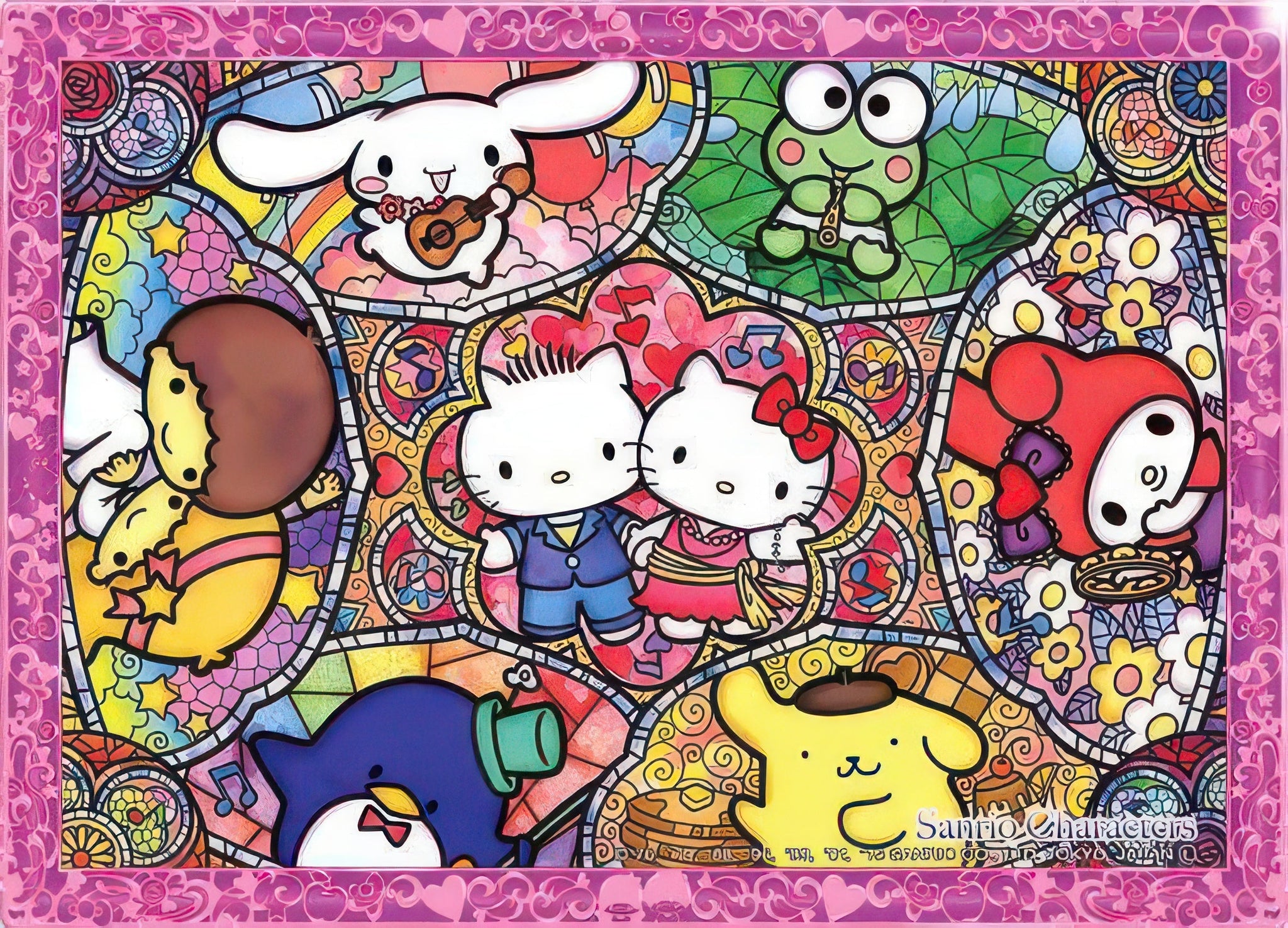 beverly-cjp-032-sanrio-stained-glass-musical-165-pieces-crystal-jigsaw-puzzle