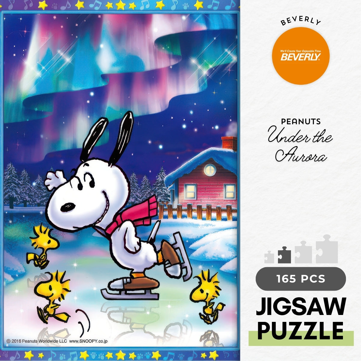 beverly-cjp-045-peanuts-under-the-aurora-165-pieces-crystal-jigsaw-puzzle